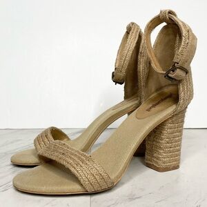 Jeffrey Campbell Rowboat Jute Wrapped Heeled Sandal 9 1/2